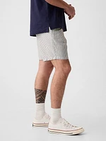 8" Linen-Cotton Shorts