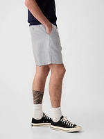 8" Linen-Cotton Shorts