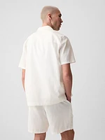 Linen-Cotton Utility Shirt