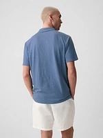 Linen-Cotton Polo Shirt