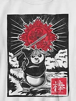 Kids Kung Fu Panda Woodcut Graphic Tee