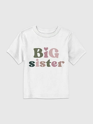 Toddler Big Sister Graphic Tee