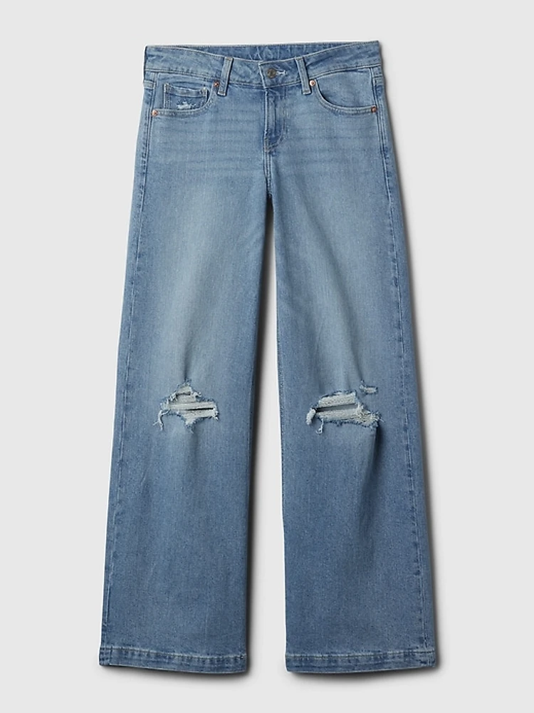 Low Rise Stride Wide-Leg Jeans