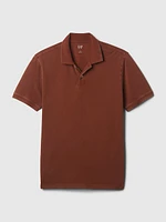 Washed Pique Polo Shirt