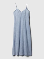 Denim Midi Slip Dress