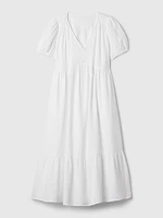 Crinkle Gauze Midi Dress