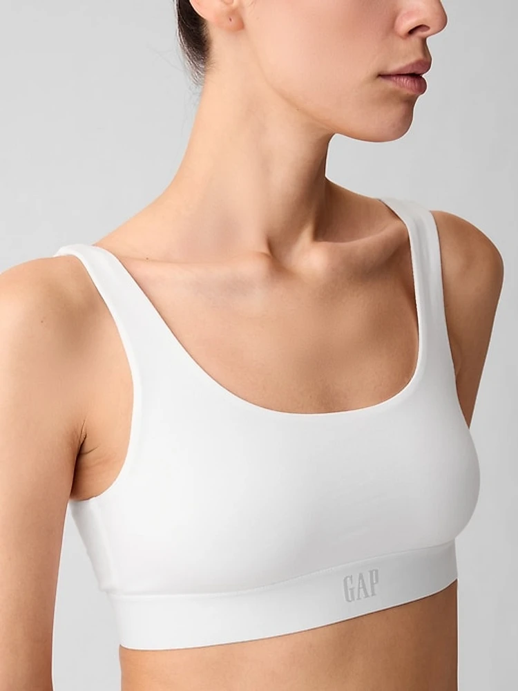 Organic Stretch Cotton Gap Logo Bralette