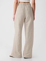 365 High Rise Linen-Cotton Trousers