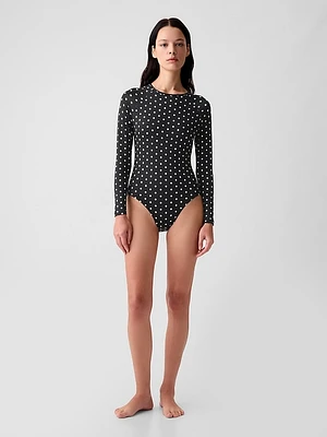 Rash Guard One-Piece Swimsuit