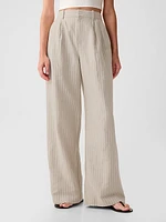 365 High Rise Linen-Cotton Trousers