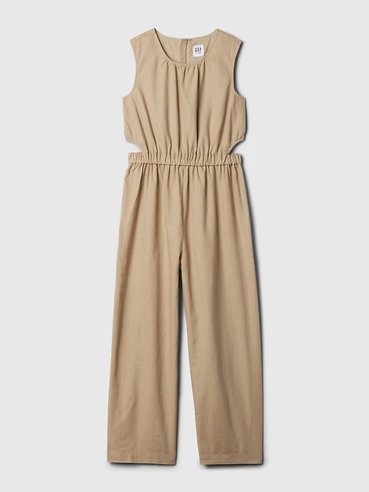 Kids Linen-Cotton Jumpsuit