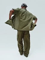 Linen-Cotton Cargo Pants