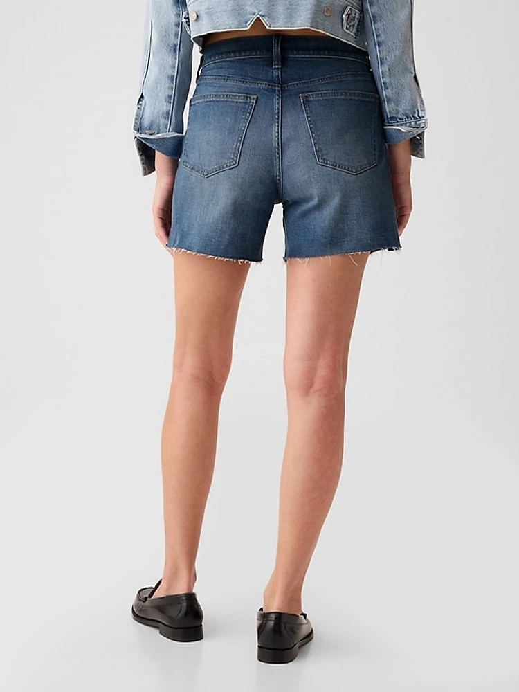 4" High Rise Girlfriend Denim Shorts