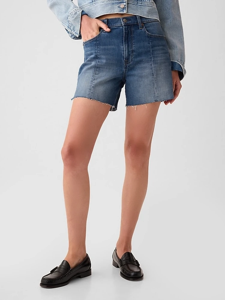 4" High Rise Girlfriend Denim Shorts