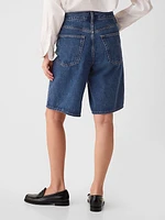 11.5" Mid Rise Longline Denim Shorts