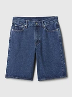 11.5" Mid Rise Longline Denim Shorts