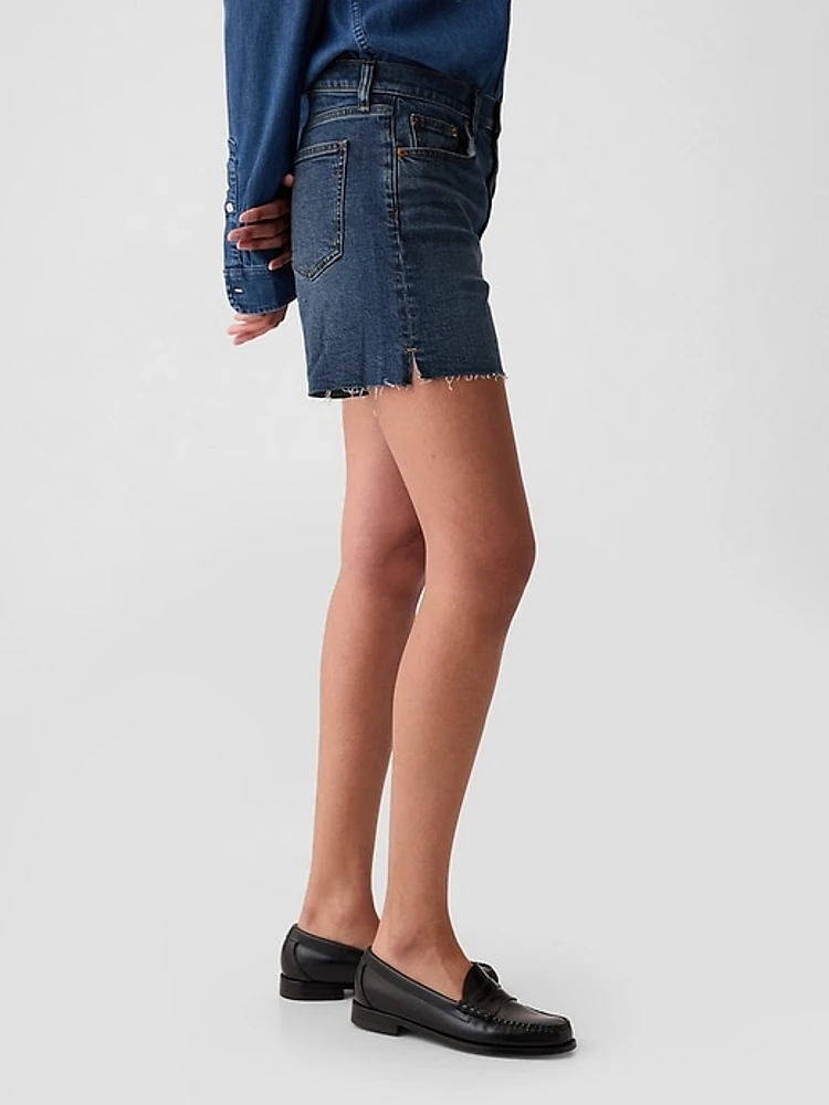 4" High Rise Girlfriend Denim Shorts