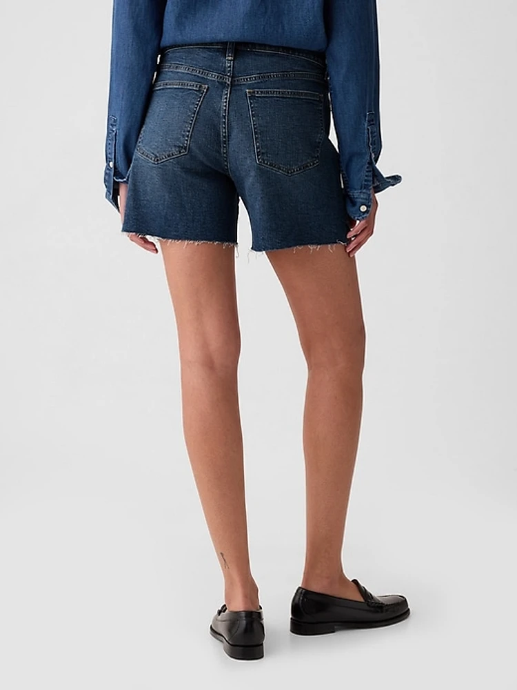 4" High Rise Girlfriend Denim Shorts