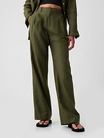 365 High Rise Linen-Cotton Trousers