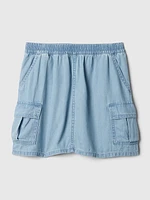 Kids Cargo Denim Skirt