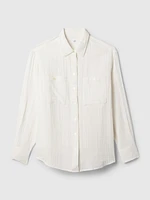 Crinkle Gauze Big Shirt