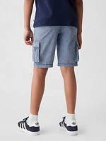 Kids Denim Cargo Shorts