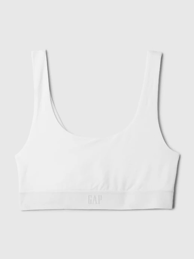 Organic Stretch Cotton Gap Logo Bralette