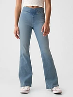 Kids High Rise Crossover Flare Jeans