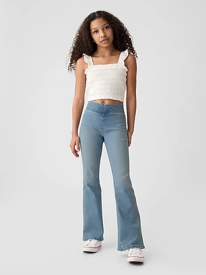 Kids High Rise Crossover Flare Jeans