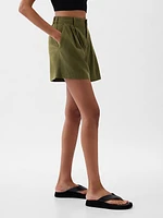 365 High Rise Linen-Blend Shorts