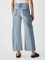 High Rise Stride Wide-Leg Ankle Jeans