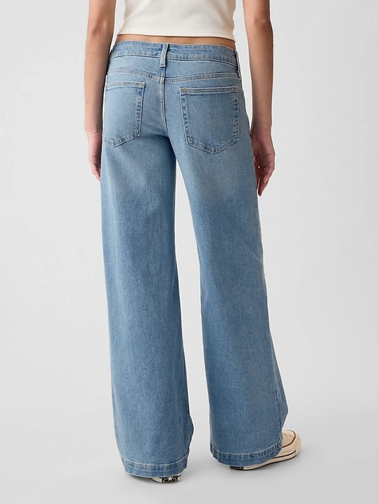 Low Rise Stride Wide-Leg Jeans