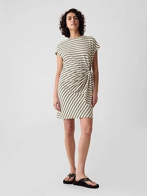 Tie-Knot Mini T-Shirt Dress