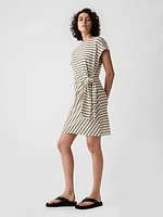 Tie-Knot Mini T-Shirt Dress