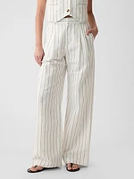 365 High Rise Linen-Cotton Trousers