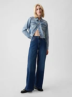 High Rise Stride Wide-Leg Jeans