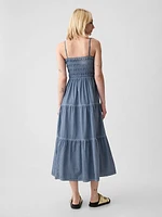 Smocked Tiered Midi Dress