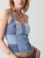 Denim Corset Tank Top