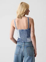 Denim Corset Tank Top