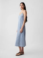 Denim Midi Slip Dress