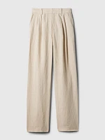 365 High Rise Linen-Cotton Trousers