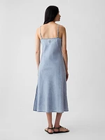 Denim Midi Slip Dress