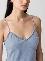 Denim Midi Slip Dress