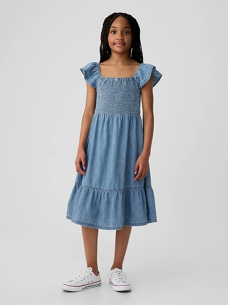 Kids Smocked Midi Dress