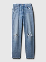 High Rise Crossover Barrel Jeans