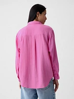 Crinkle Gauze Big Shirt