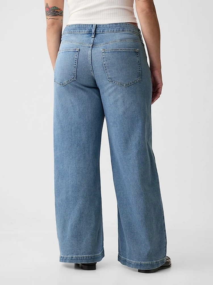 Low Rise Stride Wide-Leg Jeans