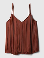 Pleated Satin Cami