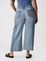 High Rise Stride Wide-Leg Ankle Jeans