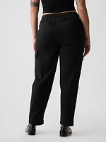 Mid Rise Twill Cargo Pants